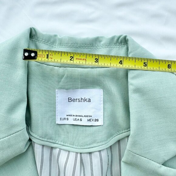 Bershka Blazer Sage Green Classy Cropped Size Small - Picture 14 of 16